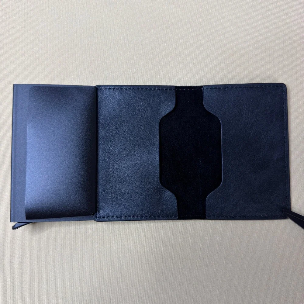 Gentlemen Shop Pop Up Card Holder Mens OS Black Minimalist RFID Wallet NEW